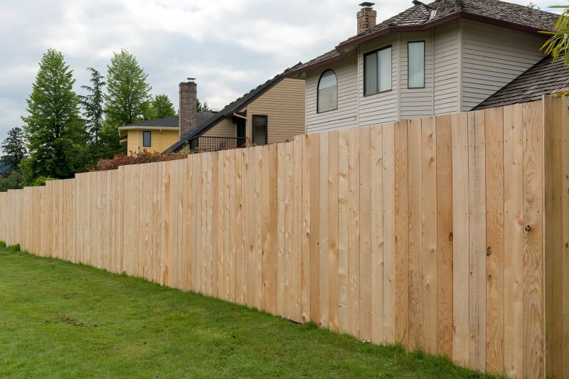 New Wood Fence Installation