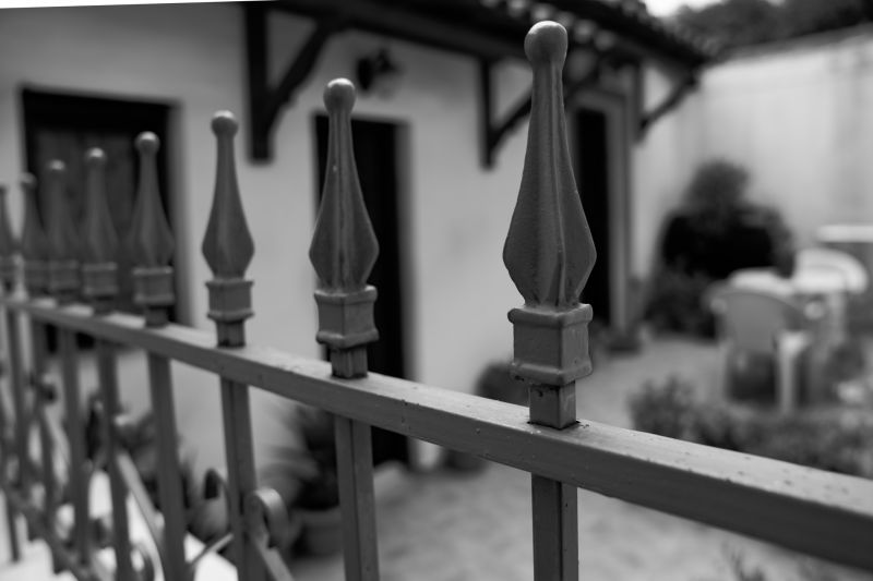 Black Iron Fence Installation detail